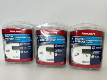 Lot Of 3 First Alert Digital Carbon Monoxide Alarms