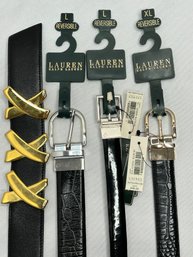 Ralph Lauren & Saks Fifth Ave Designer Leather Belt Collection - New With Tags!