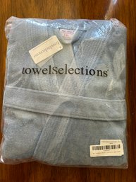 New! Melsimo Towel Selections Blue Bathrobe Size L/XL