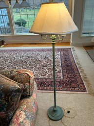 Green Candelabra Style Floor Lamp With Shade