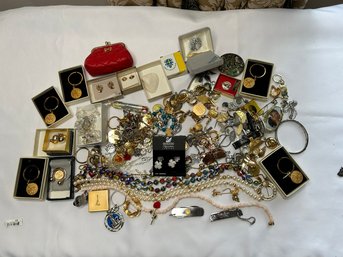 Vintage Mixed Sterling Silver & Costume Jewelry Lot