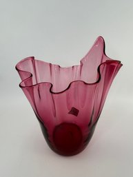 Blown Glass Purple Vase