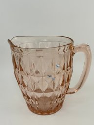 Vintage Pink Depression Glass Pitcher