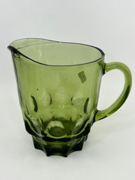 Vintage Green Depression Glass Pitcher