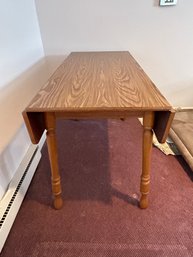 Hinged Top Drop Leaf Wood Kitchen Table