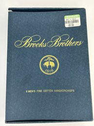 Brooks Brothers 6 Mens Fine Cotton Hankershiefs