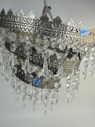 Beaded Tin Chandelier