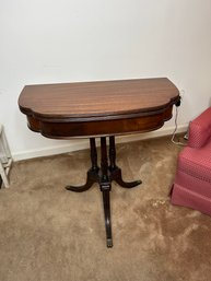 Georgian Style Vintage Claw Foot, Flip Top Game Table Or Hall Console