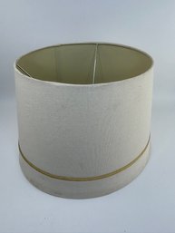 14' Round Cream Lamp Shade With Gold Tone Stripe