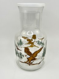 Vintage Bald Eagle Theme Glass Beverage Holder