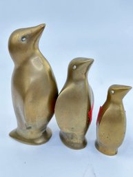 Brass Penguin Set Of 3