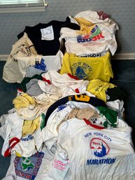 Massive Vintage Collection Of Marathon & Track & Field Related T-Shirts Many Single Stich1970's-2000's LOT # 1