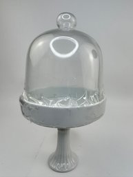 Morris National Inc Cake Pedestal Stand With Glass Topper