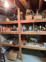 Large Lot Of Terracotta Pots And Gardening Supplies