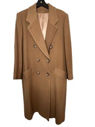 Vintage Saks Fifth Avenue Fleurette 100 Percent Cashmere Long Coat Size 12