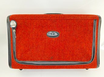 Vintage Front Zip Red Luggage Tote