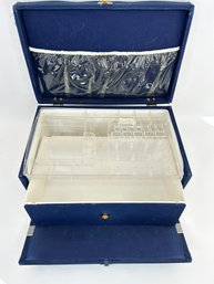 Vintage Blue Sewing Storage Box