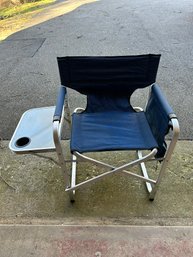 Travel Folding Chair With Side Table And Cup Holder