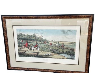 'full Cry' English Fox Hunt Lithograph