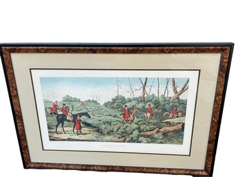 'Breaking Cover' English Fox Hunt Lithograph