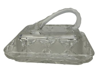 Glass Lidded Butter Dish