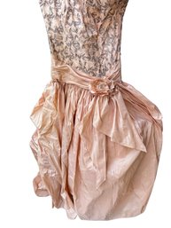 Vintage Ivonne De La Vega Silk Floor Length Dress