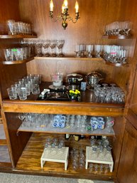 Vintage Lot Of Barware Glasses And Accessories