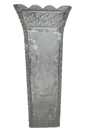 Large 14' Crystal Vase - Daisy Flower Theme