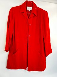 Emanuel Ungaro Red Long Suit Jacket Blazer Size 2