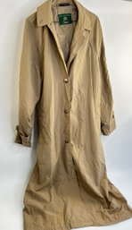 Orvis Size Large Nylon Trench Coat