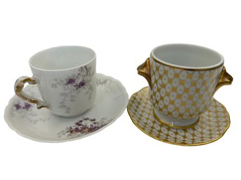 Limoges Tea Cups And Saucers