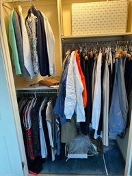 Closet Full Of Vintage Clothing: Pants, Jackets, Sweaters, Belts Etc