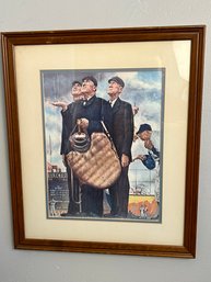 Norman Rockwell ' Bottom Of The 6th' Framed Print.