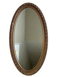 Large Decorative Victorian Style Gold Tone Oval Mirror