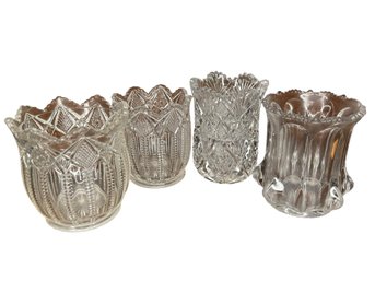 Collection Of Small Crystal & Glass Bud Vases