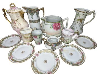 Mixed Collection Of Nippon & Limoges Chocolate Pot & Tea Service