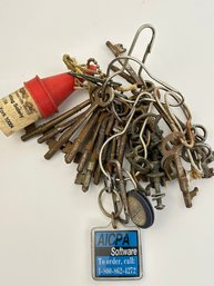 Antique Skelton Keys And Vintage Keychains