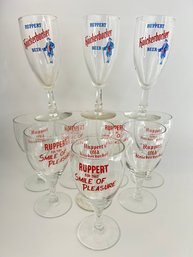 Vintage Ruppert Knickerbocker Beer Glasses