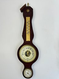 Vintage Stellar Germany Wall Hanging Thermometer & Barometer