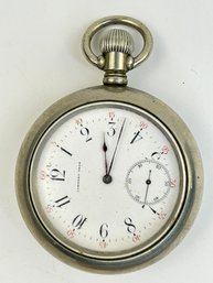 Antique Unidentified Stop Watch With Deer Etching