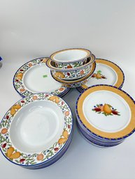 Dansk Fiance Fruits 35 Piece Dinnerware Set