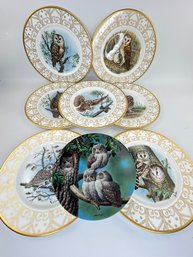 Limited Edition Edward Marshall Boehm& Knowles Owl Plate Collection