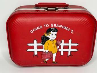 Going To Grandma's Red Childs Toy Suitcase