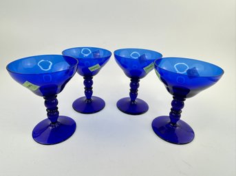 Cobalt Blue Champagne Or Sherbet Glasses