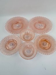 Vintage Anchor Hocking Style Miss America Pink Depression Glass Set