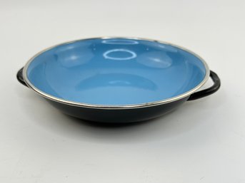 Vintage Enamel Double Handle Bowl Made In Yugoslavia