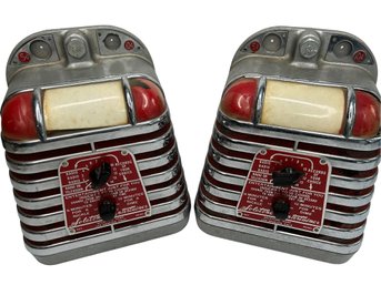 Pair Of Solotone Entertainer Coin Operated Jukebox Wallbox (converted Into A Speaker)