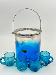 Goldfish Theme Ice Bucket With 4 Shot Glasses