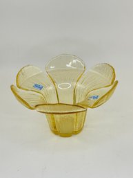 Viking Yellow Glass Petal Vase