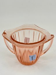 Pink Depression Glass Sugar Bowl